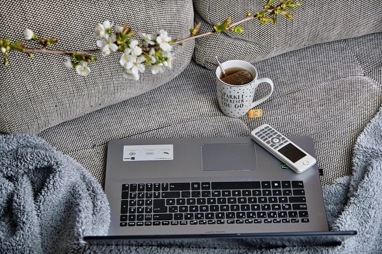 Thuis op de bank de btw-teruggave regelen met een laptop